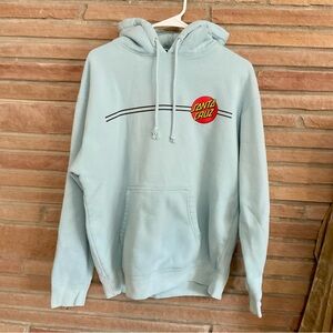 Santa Cruz Skateboards Hoodie Light Blue Medium